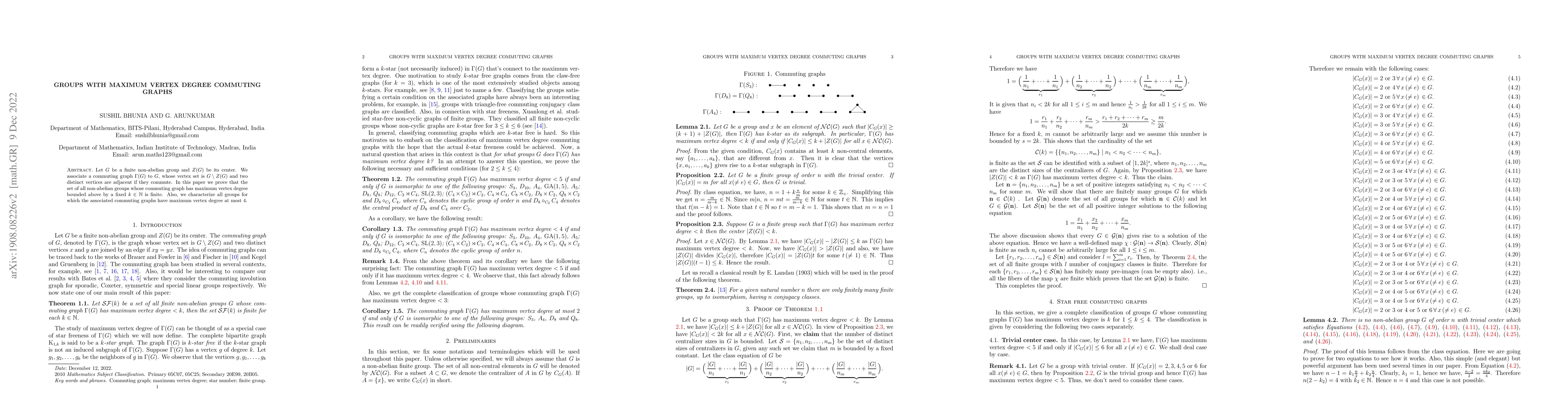 Thumbnail for Groups with maximum vertex degree commuting graphs