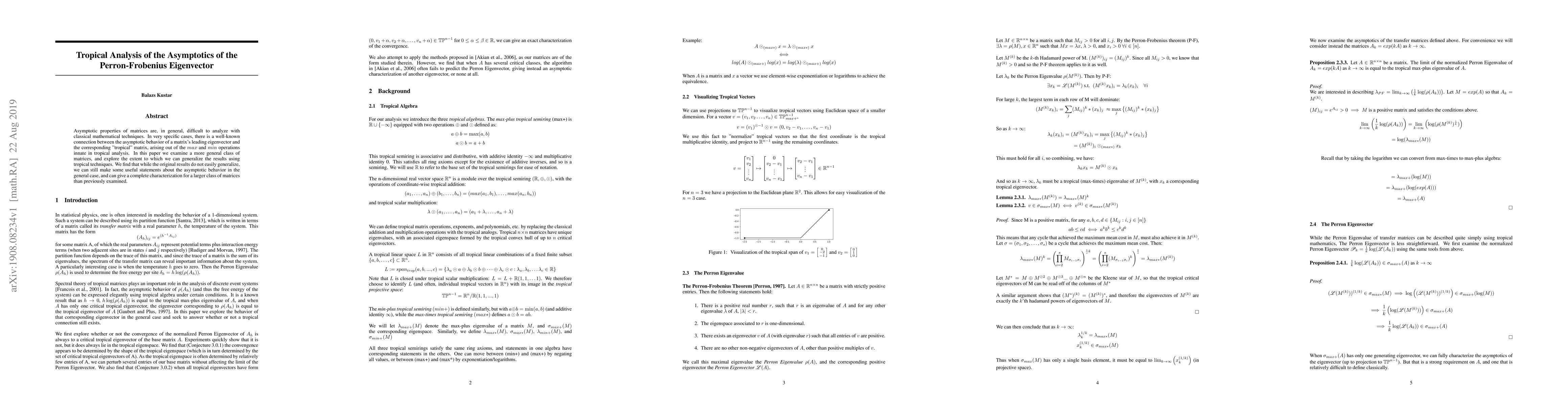 Thumbnail for Tropical Analysis of the Asymptotics of the Perron-Frobenius Eigenvector