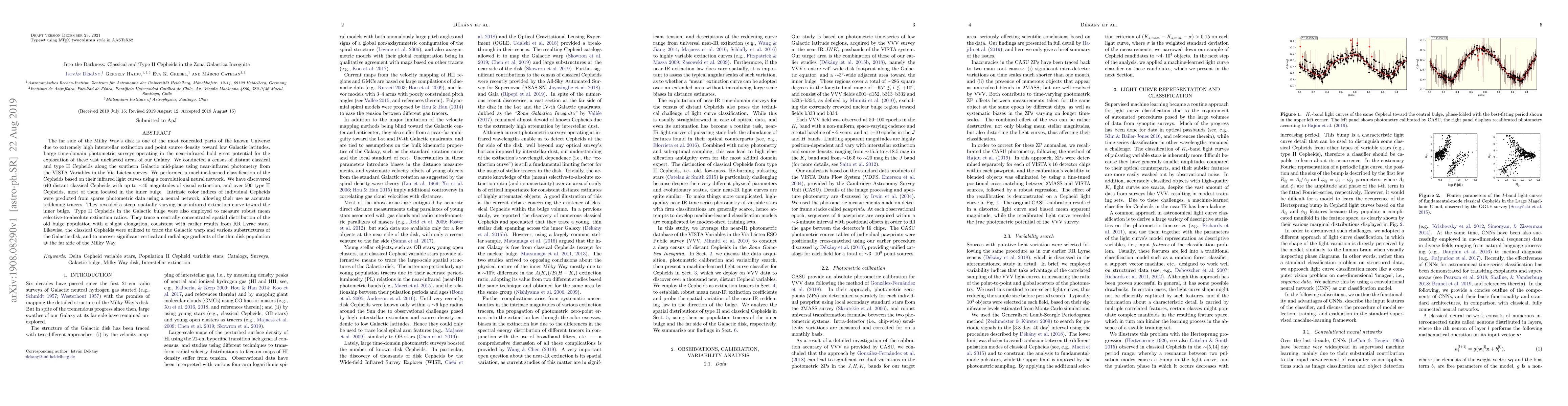 Thumbnail for Into the Darkness: Classical and Type II Cepheids in the Zona Galactica
  Incognita