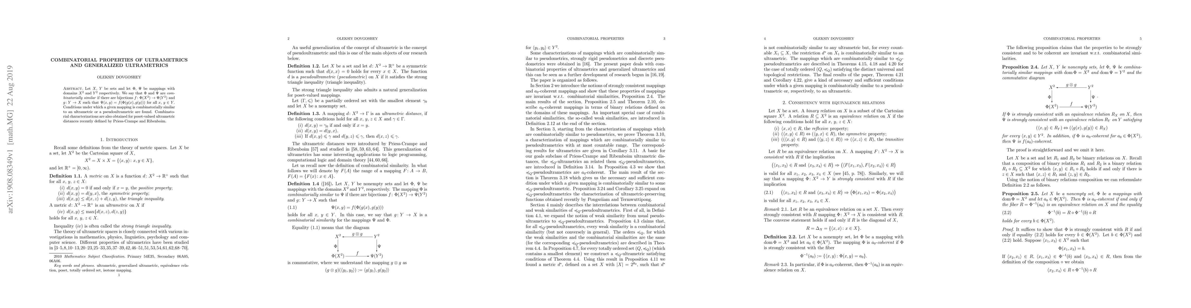 Thumbnail for Combinatorial properties of ultrametrics and generalized ultrametrics