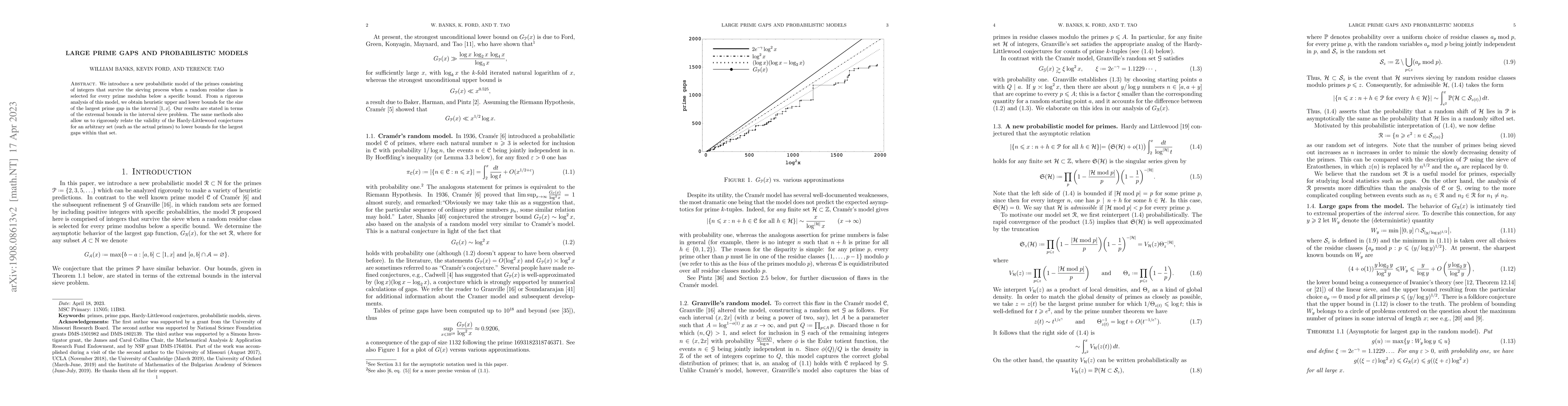 Thumbnail for Large prime gaps and probabilistic models
