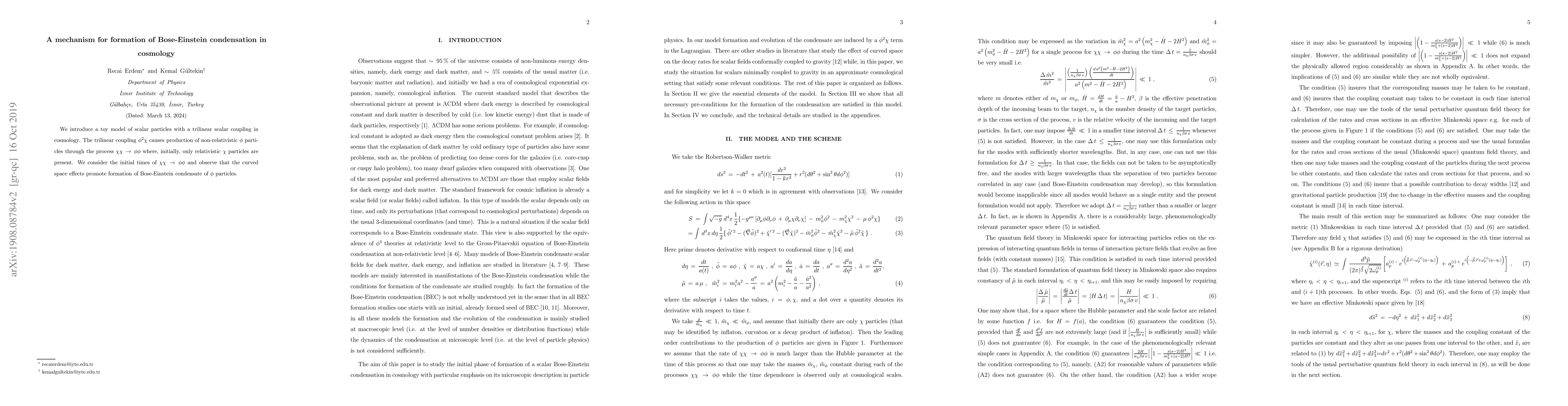 Thumbnail for A mechanism for formation of Bose-Einstein condensation in cosmology