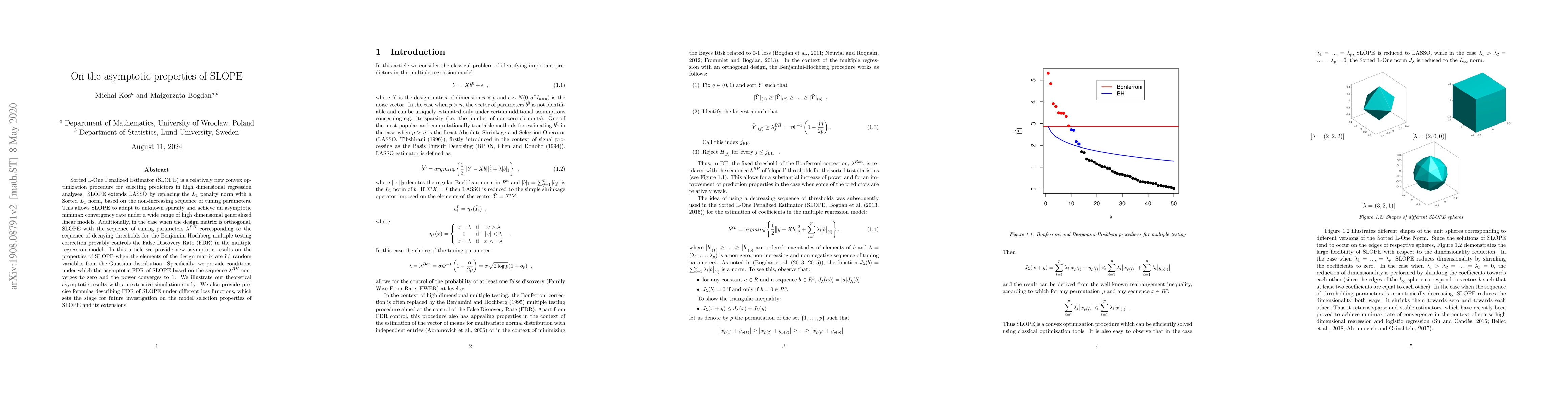 Thumbnail for On the asymptotic properties of SLOPE