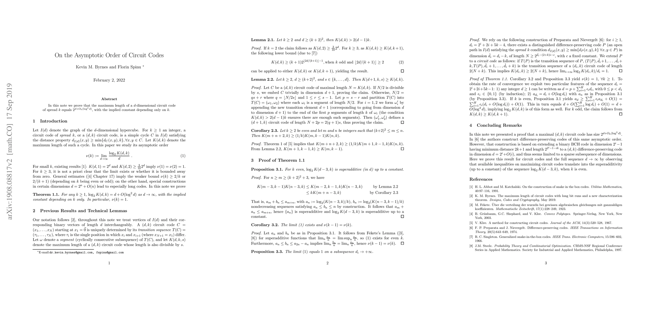Thumbnail for On the Asymptotic Order of Circuit Codes