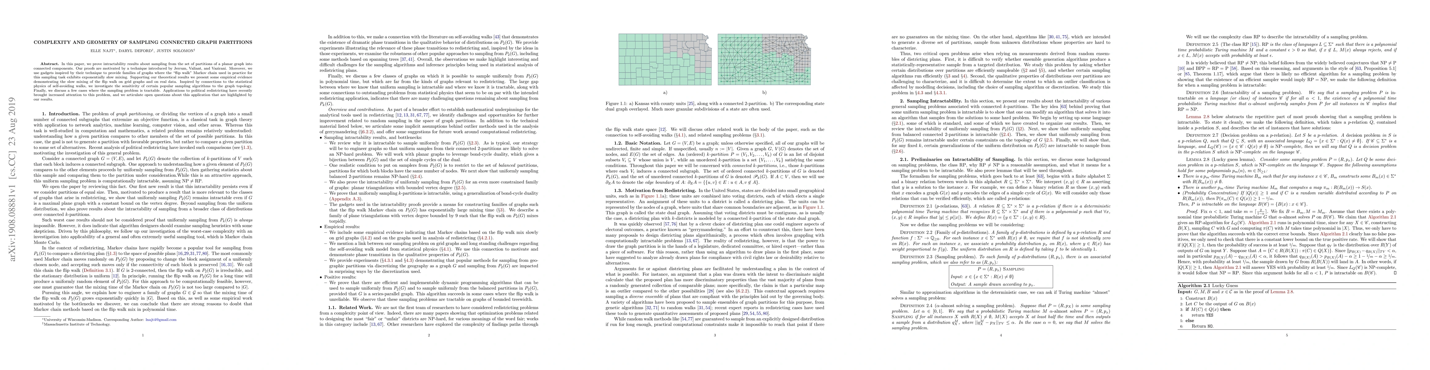 Thumbnail for Complexity and Geometry of Sampling Connected Graph Partitions
