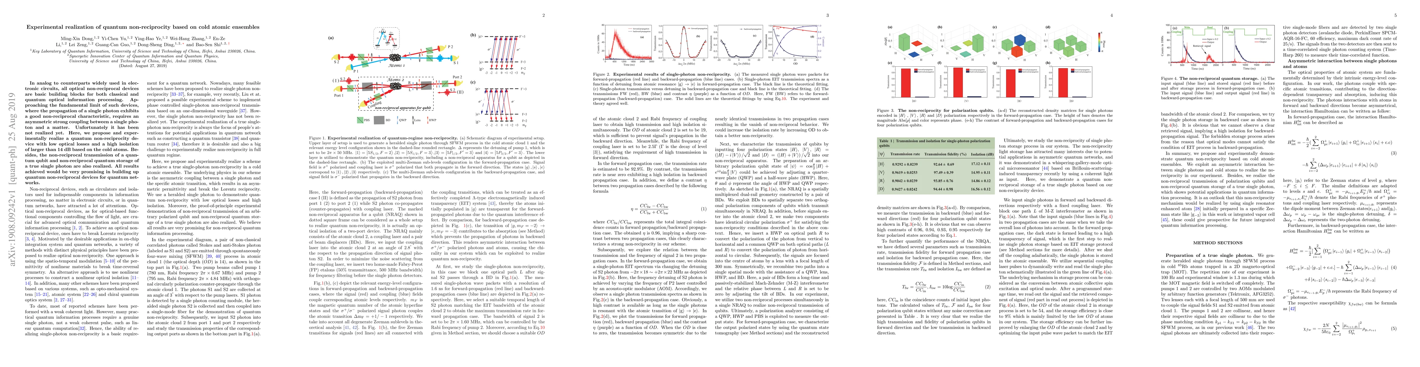 Thumbnail for Experimental realization of quantum non-reciprocity based on cold atomic
  ensembles
