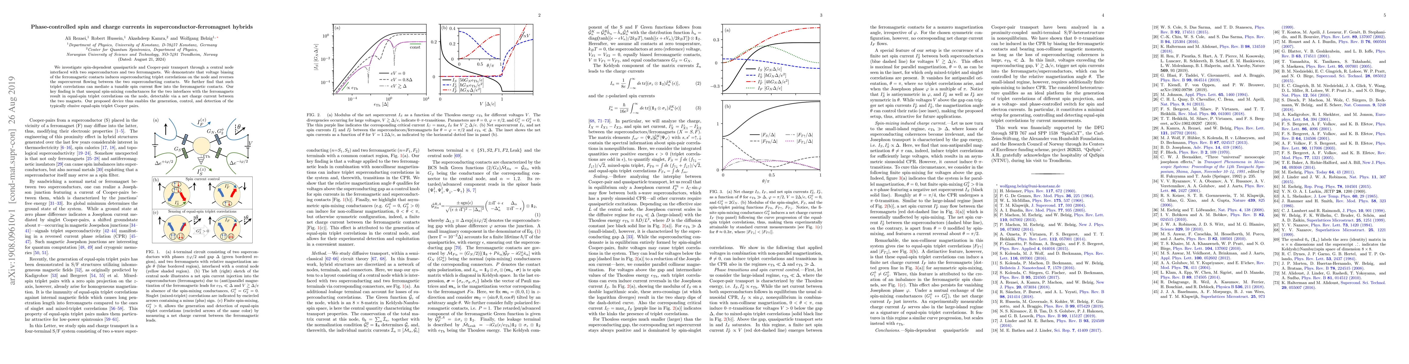 Thumbnail for Phase-controlled spin and charge currents in superconductor-ferromagnet
  hybrids