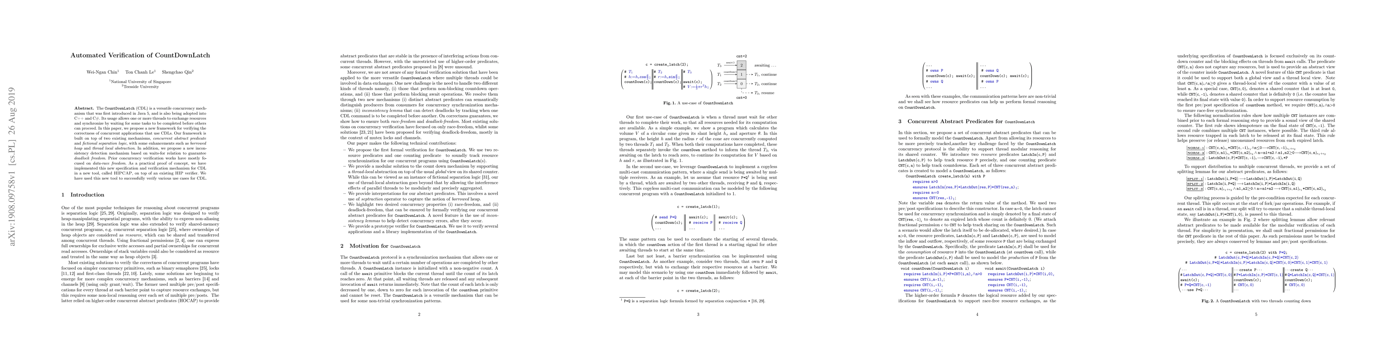Thumbnail for Automated Verification of CountDownLatch