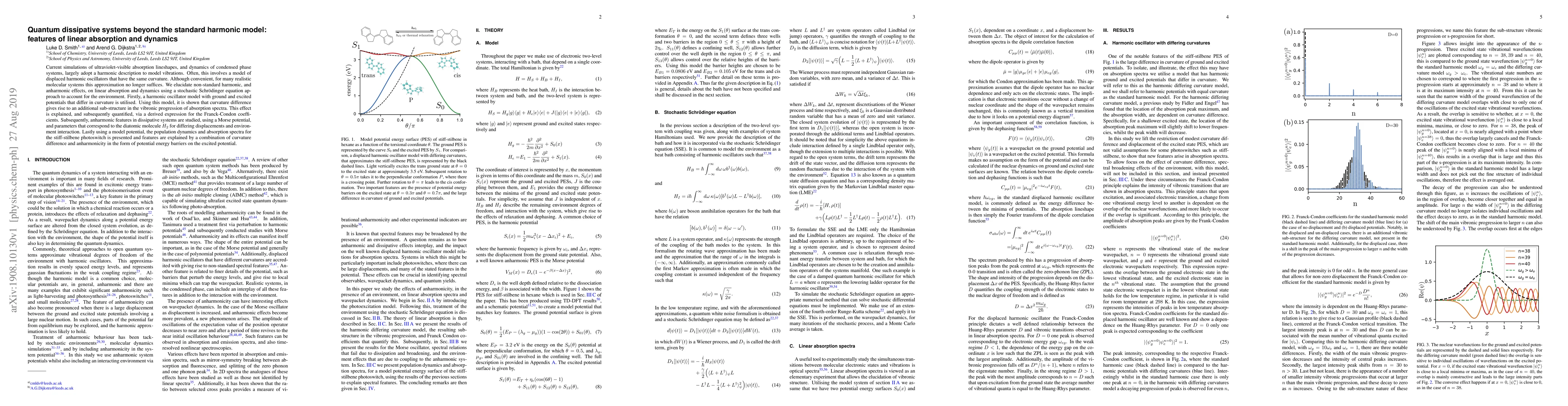 Thumbnail for Quantum dissipative systems beyond the standard harmonic model: features
  of linear absorption and dynamics