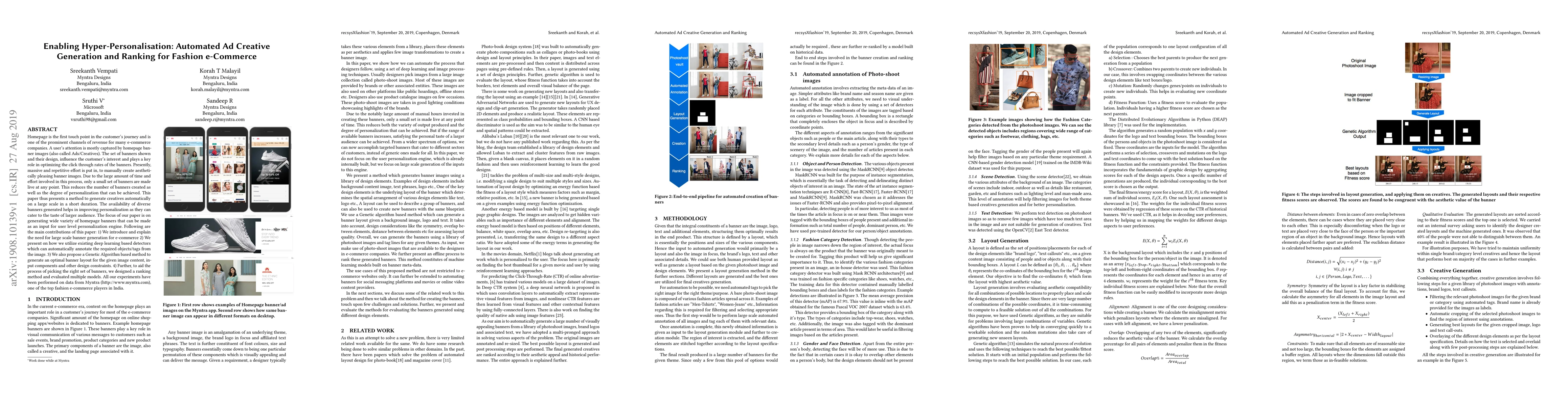 Thumbnail for Enabling Hyper-Personalisation: Automated Ad Creative Generation and
  Ranking for Fashion e-Commerce