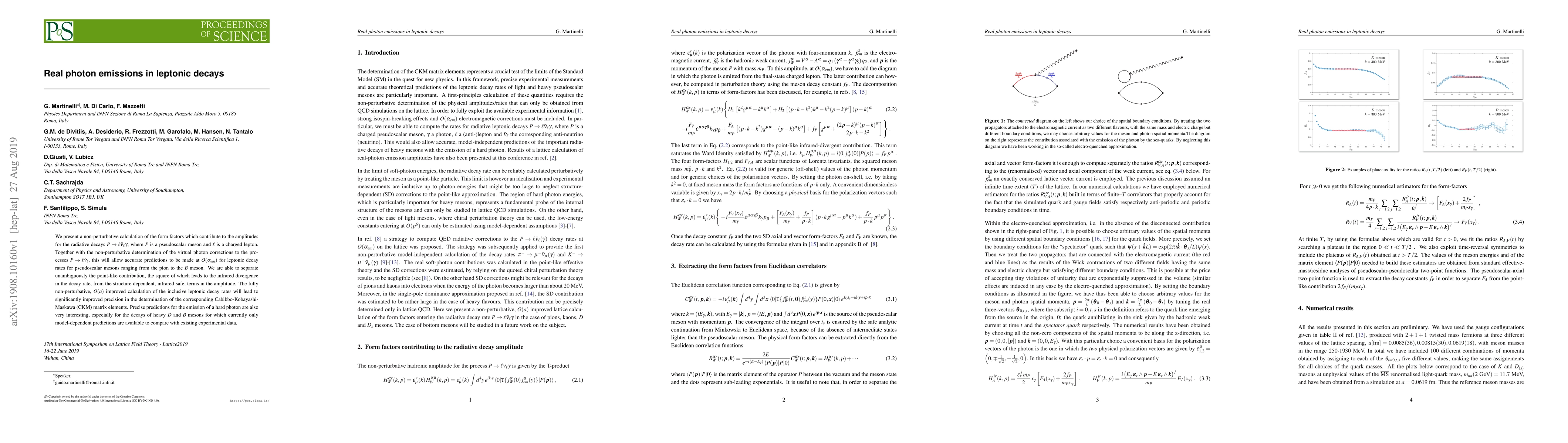Thumbnail for Real photon emissions in leptonic decays