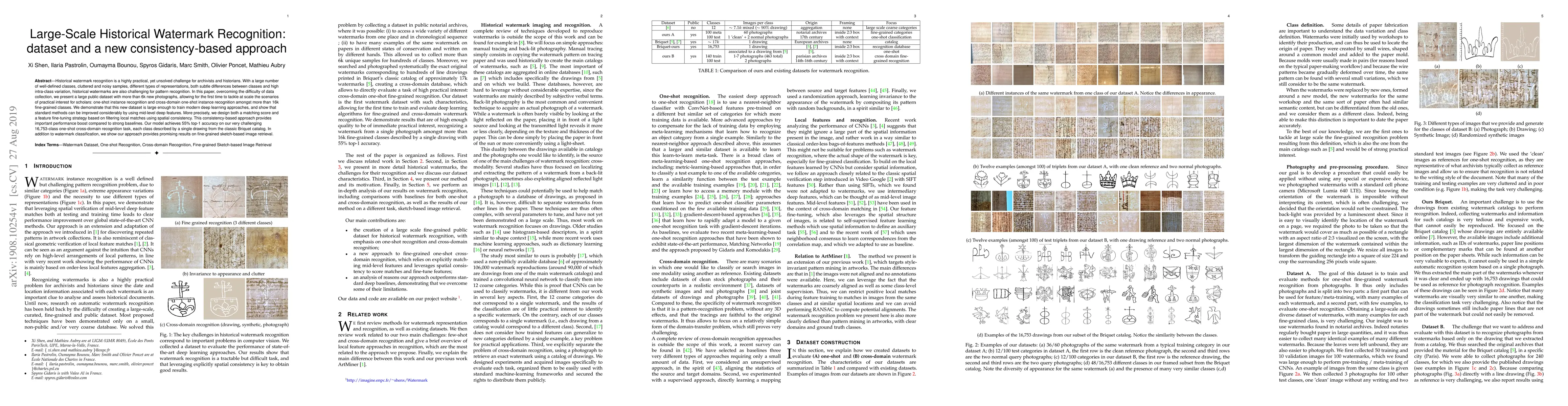 Thumbnail for Large-Scale Historical Watermark Recognition: dataset and a new
  consistency-based approach