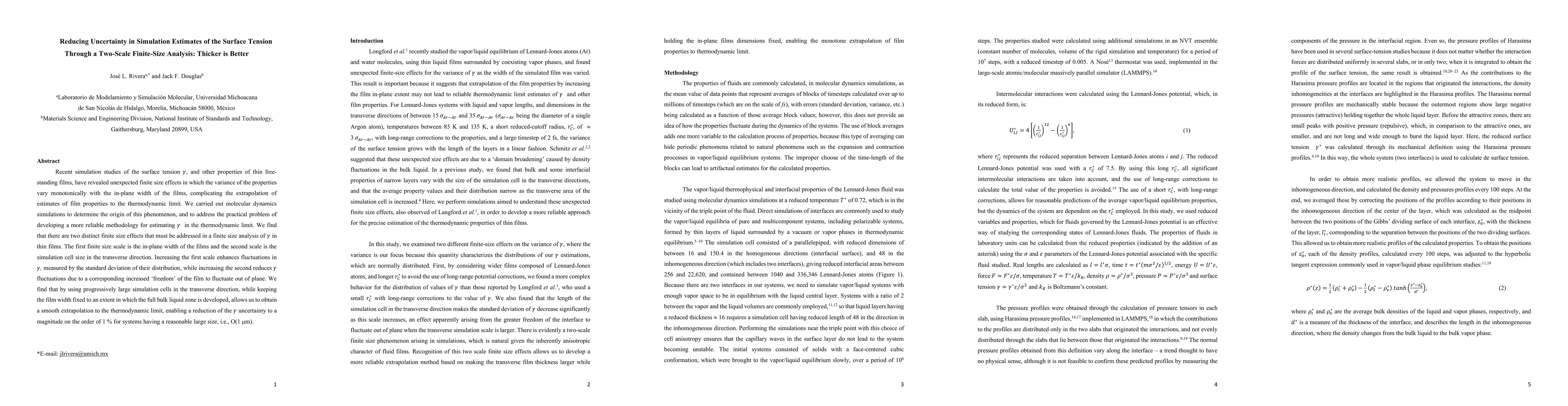 Thumbnail for Reducing Uncertainty in Simulation Estimates of the Surface Tension
  Through a Two-Scale Finite-Size Analysis: Thicker is Better