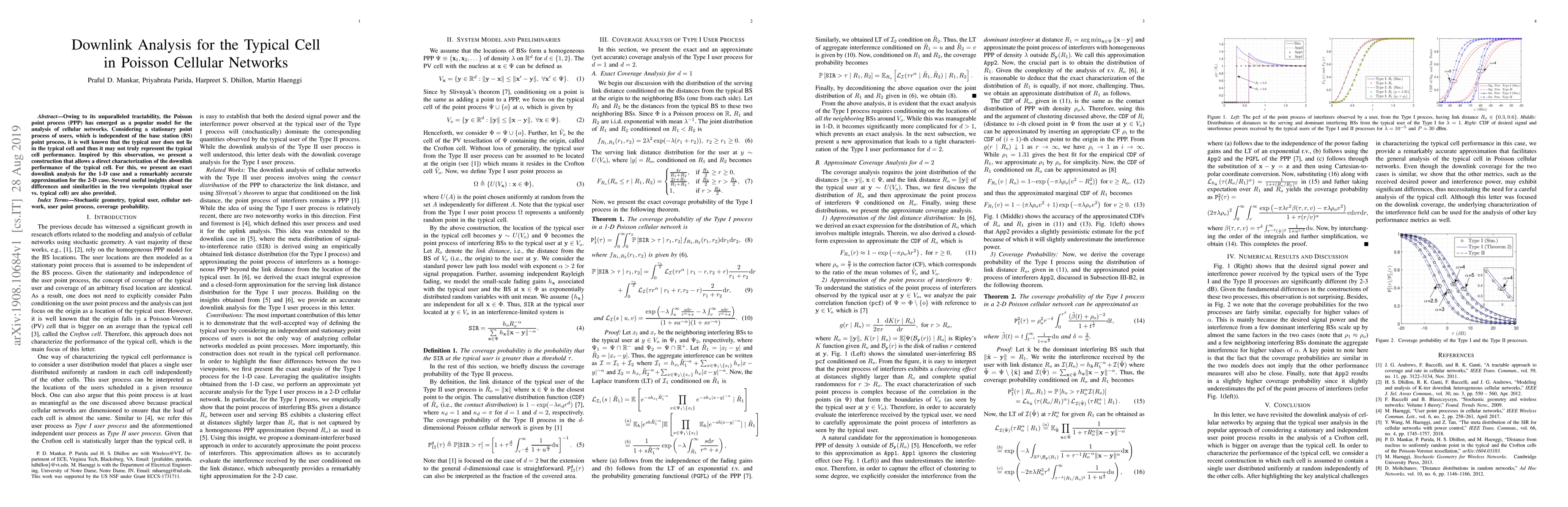 Thumbnail for Downlink Analysis for the Typical Cell in Poisson Cellular Networks