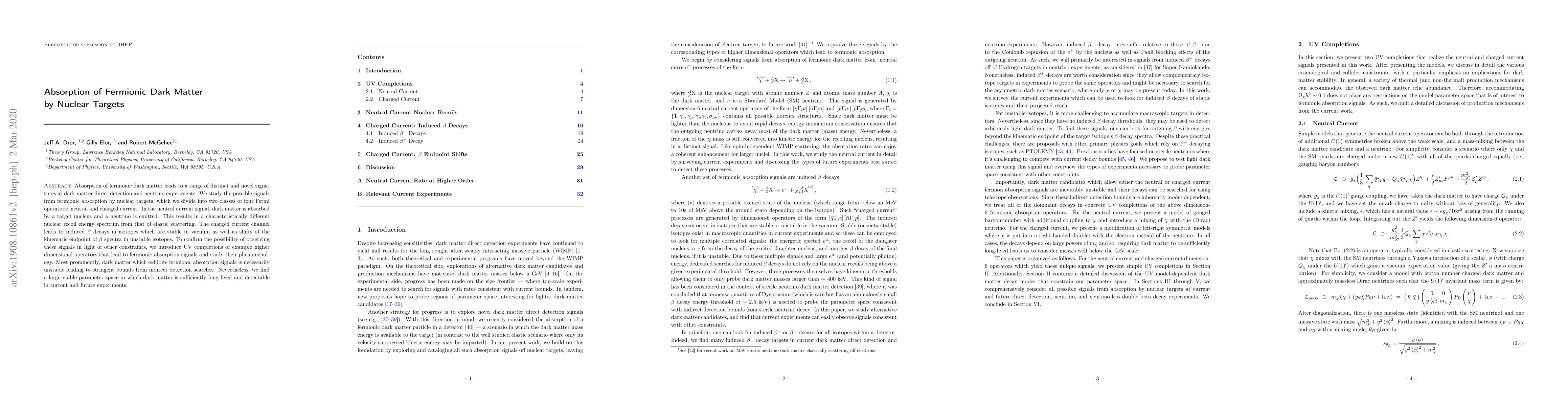 Thumbnail for Absorption of Fermionic Dark Matter by Nuclear Targets