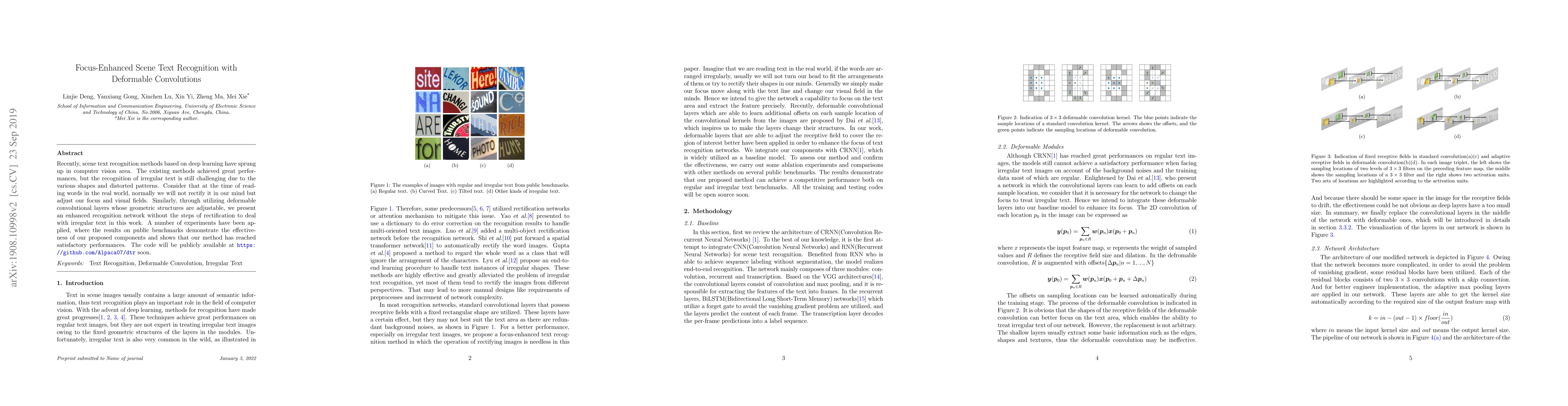 Thumbnail for Focus-Enhanced Scene Text Recognition with Deformable Convolutions
