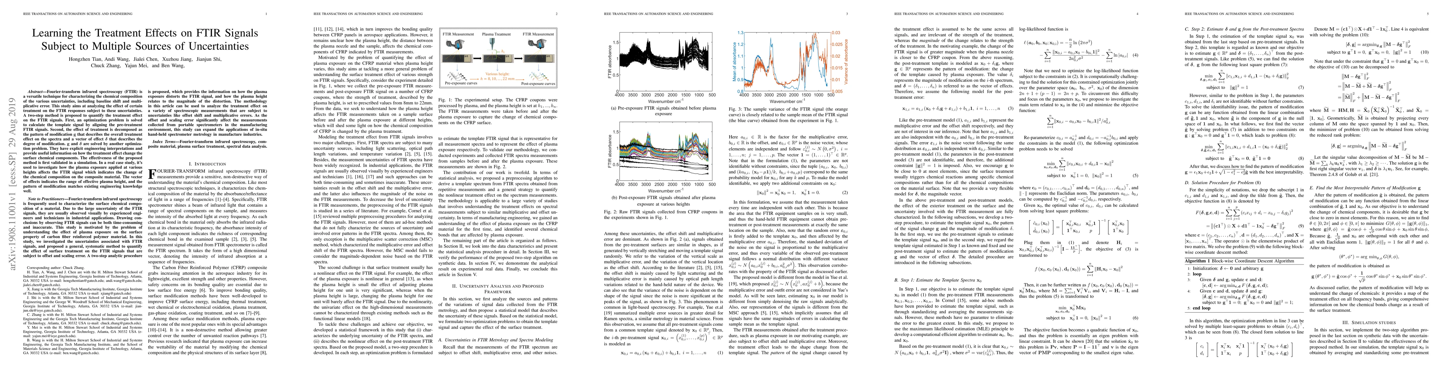 Thumbnail for Learning the Treatment Effects on FTIR Signals Subject to Multiple
  Sources of Uncertainties
