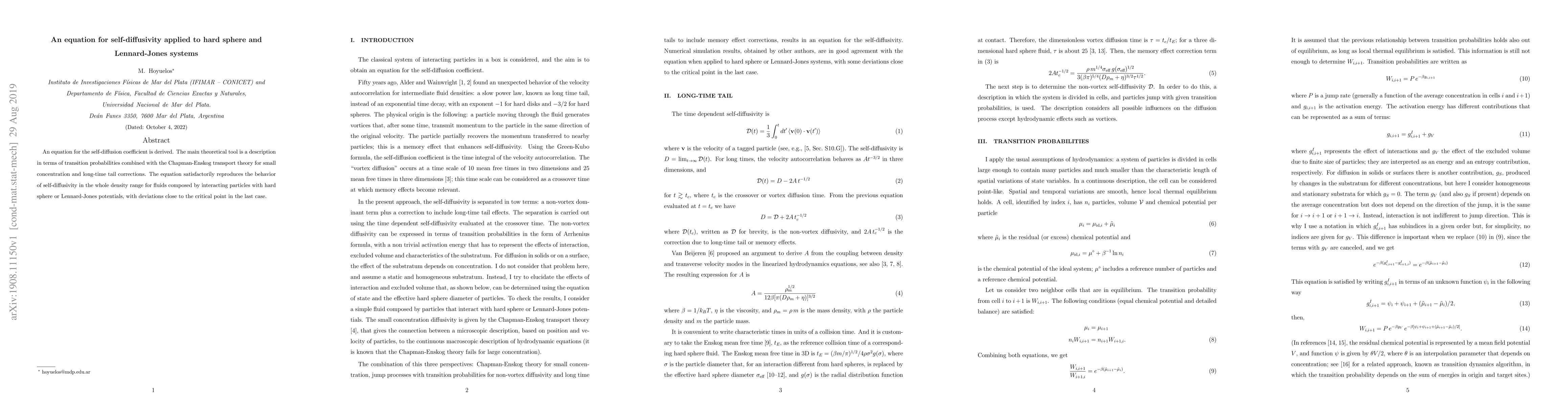 Thumbnail for Transition state theory applied to self-diffusion of hard spheres
