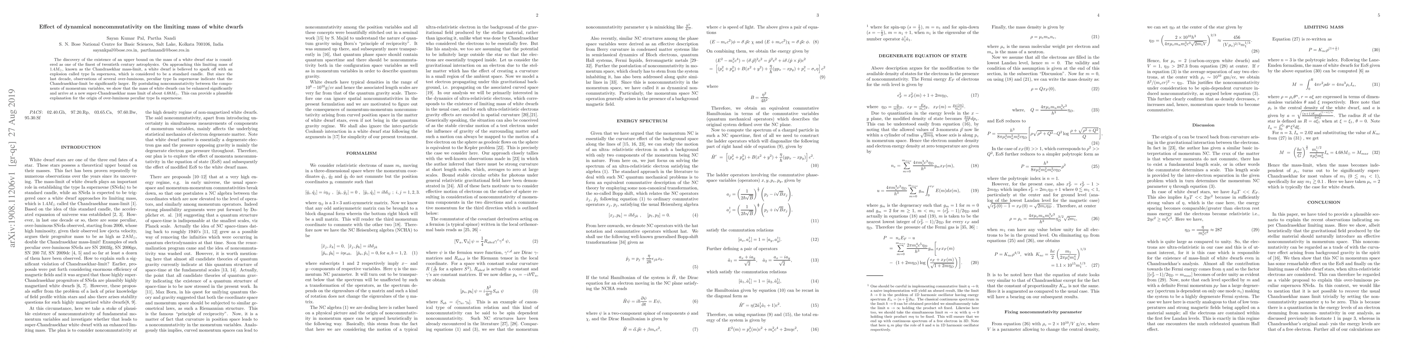 Thumbnail for Effect of dynamical noncommutativity on the limiting mass of white
  dwarfs