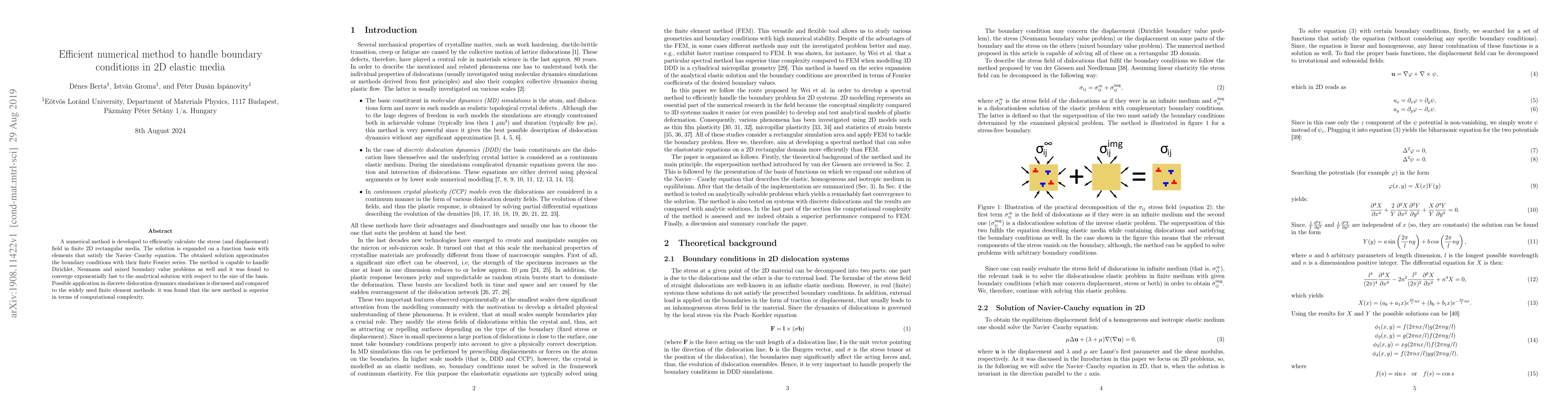 Thumbnail for Efficient numerical method to handle boundary conditions in 2D elastic
  media