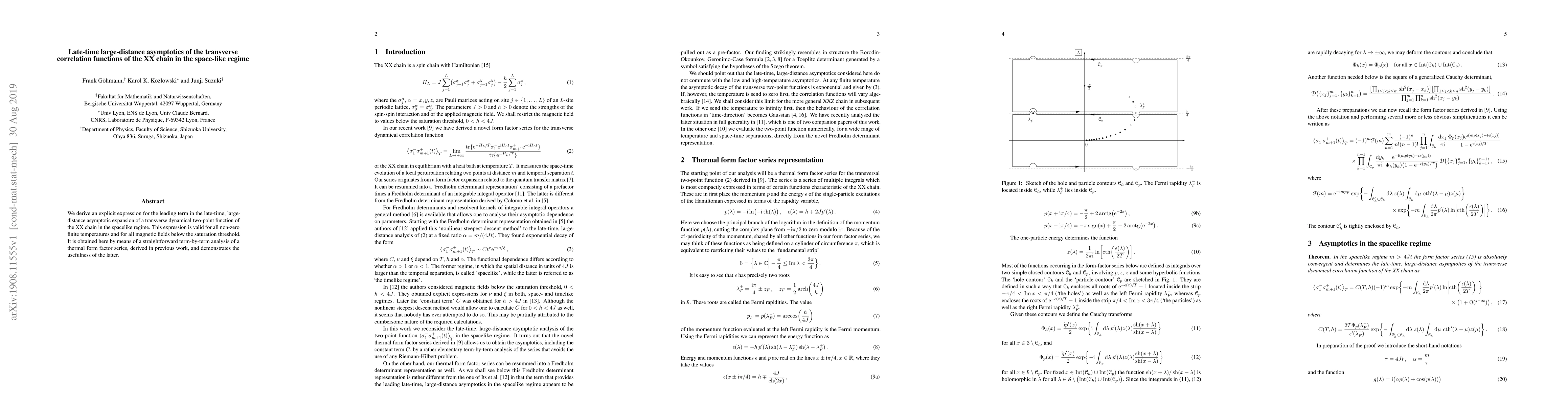 Thumbnail for Late-time large-distance asymptotics of the transverse correlation
  functions of the XX chain in the space-like regime