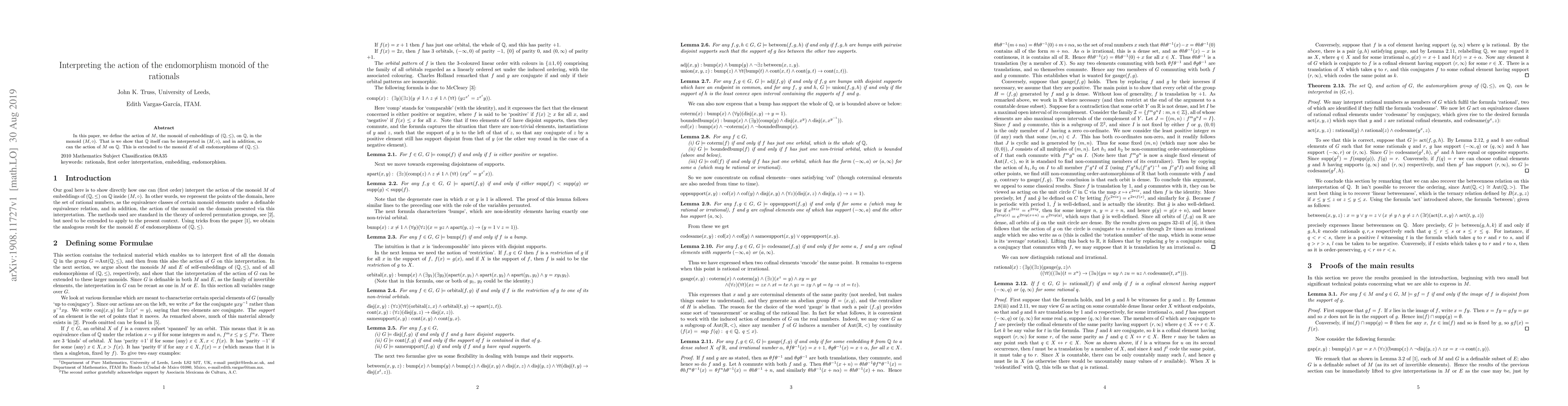 Thumbnail for Interpreting the action of the endomorphism monoid of the rationals