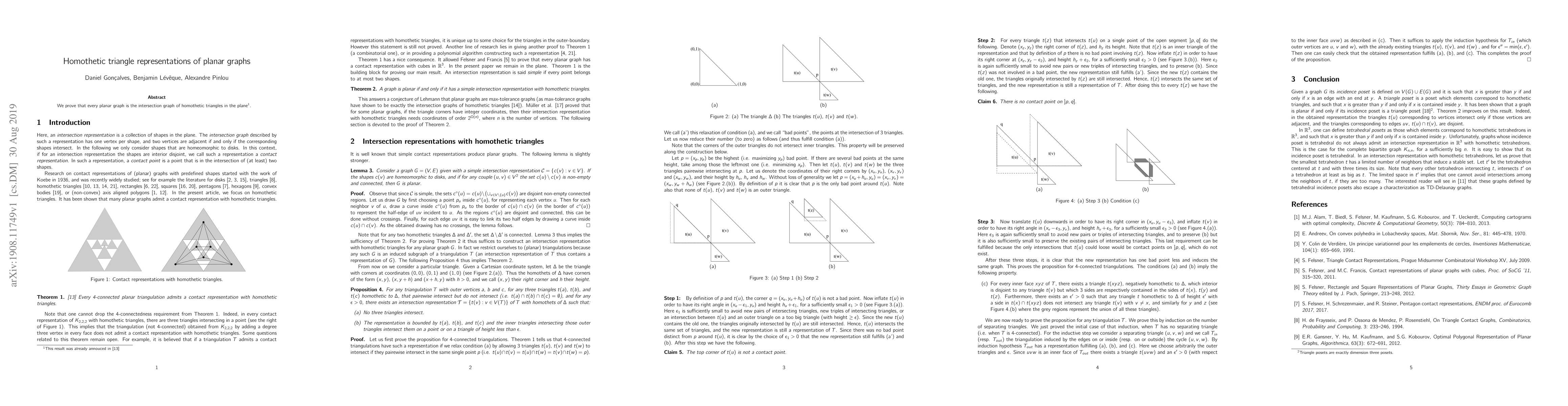 Thumbnail for Homothetic triangle representations of planar graphs