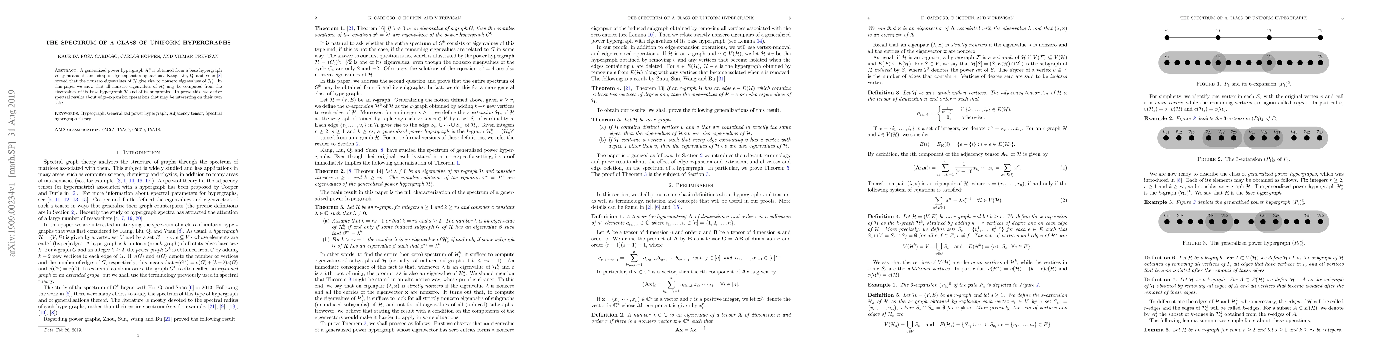 Thumbnail for The spectrum of a class of uniform hypergraphs