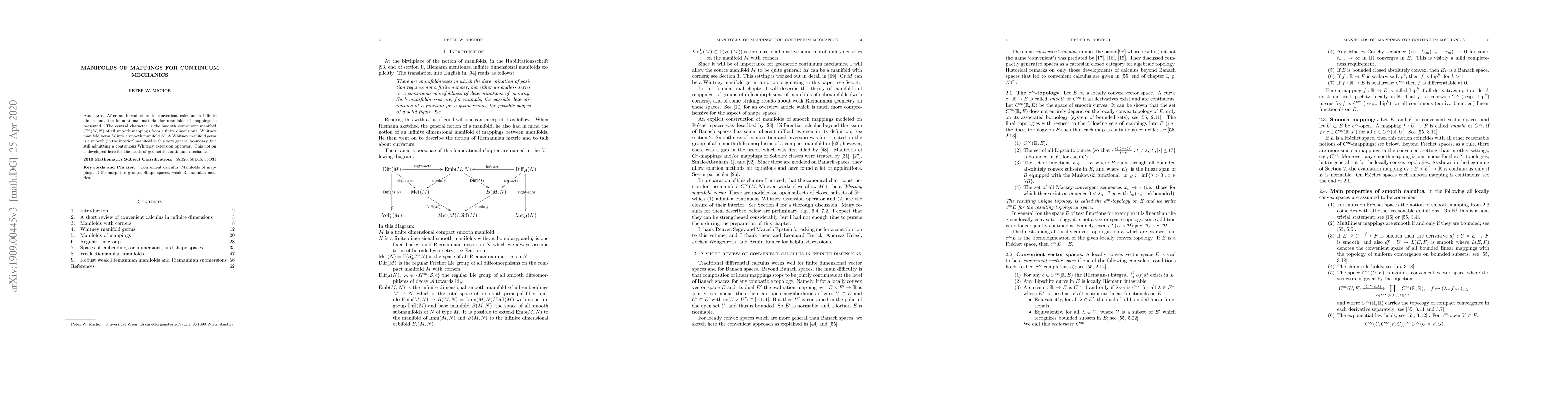 Thumbnail for Manifolds of mappings for continuum mechanics