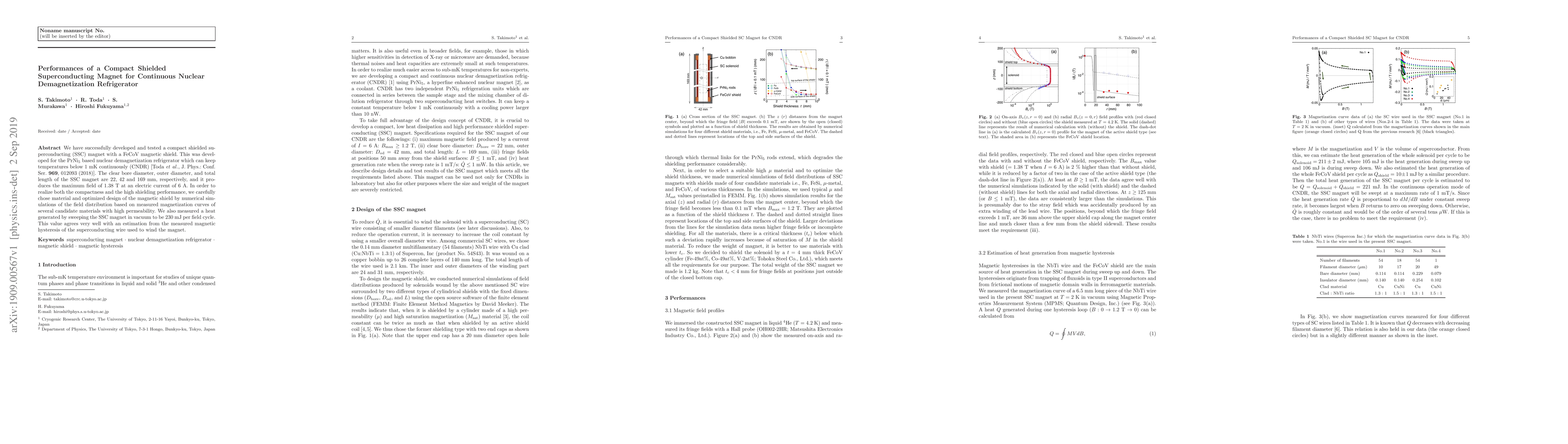 Thumbnail for Performances of a Compact Shielded Superconducting Magnet for Continuous
  Nuclear Demagnetization Refrigerator