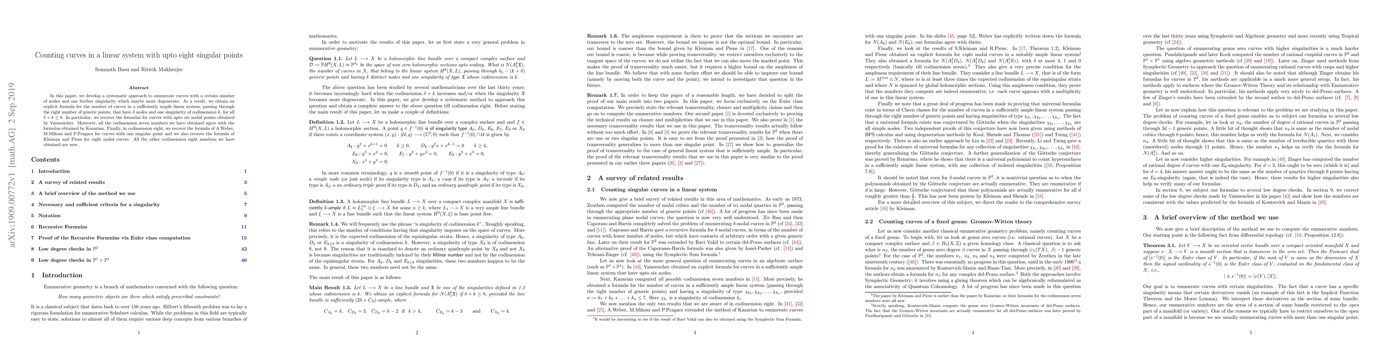Thumbnail for Counting curves in a linear system with upto eight singular points