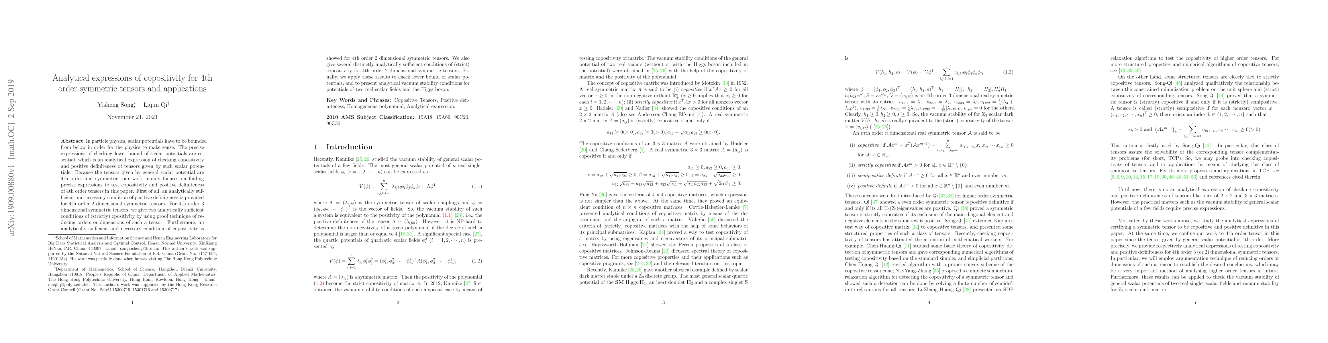 Thumbnail for Analytical expressions of copositivity for 4th order symmetric tensors
  and applications