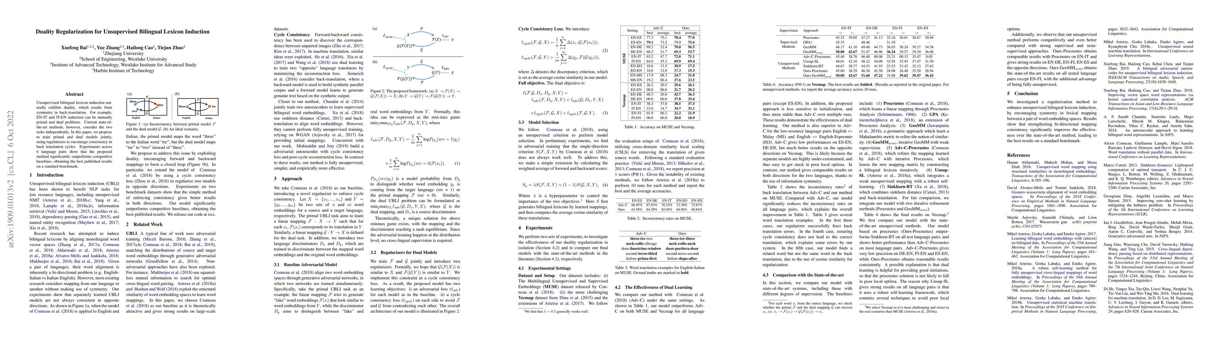 Thumbnail for Duality Regularization for Unsupervised Bilingual Lexicon Induction