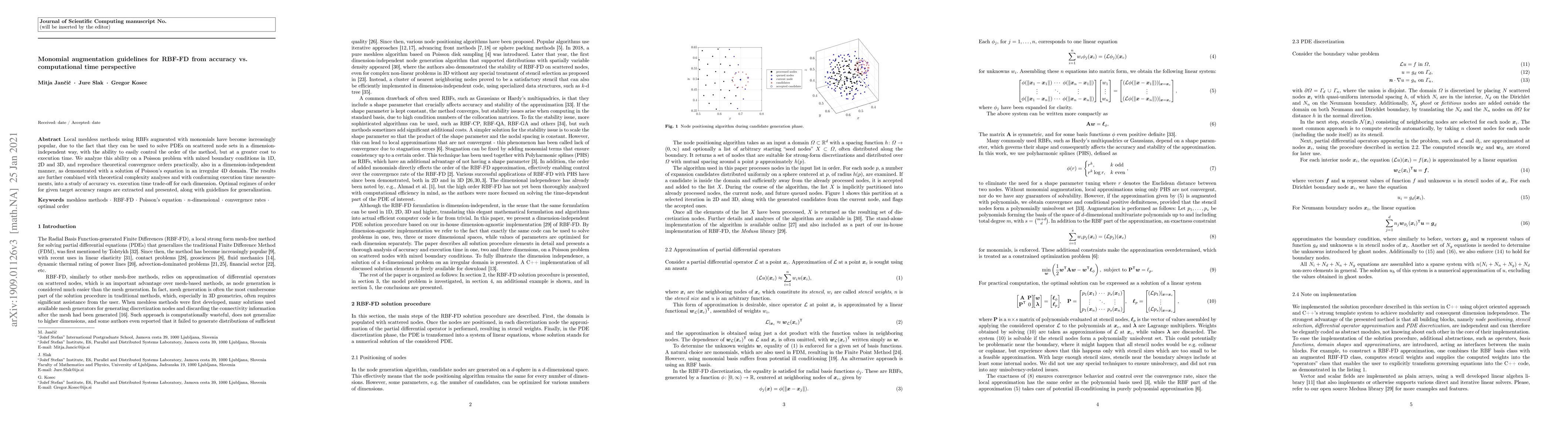 Thumbnail for Monomial augmentation guidelines for RBF-FD from accuracy vs.
  computational time perspective