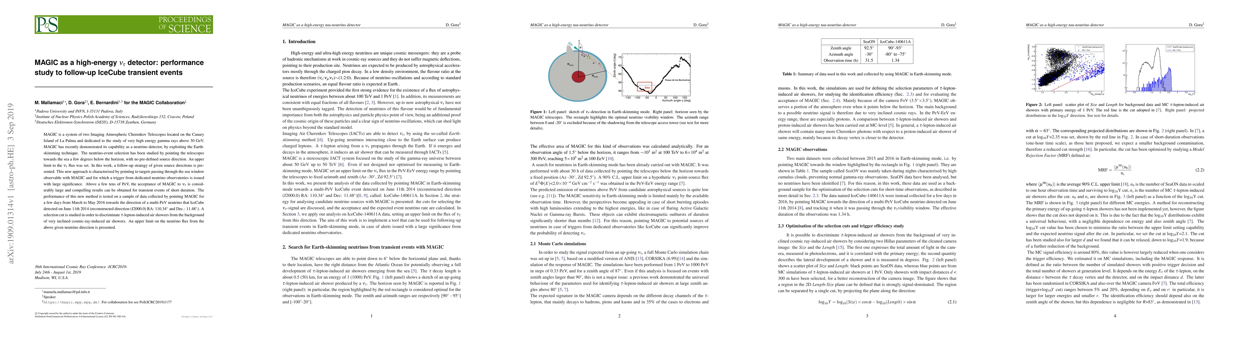 Thumbnail for MAGIC as a high-energy $\nu_\tau$ detector: performance study to
  follow-up IceCube transient events