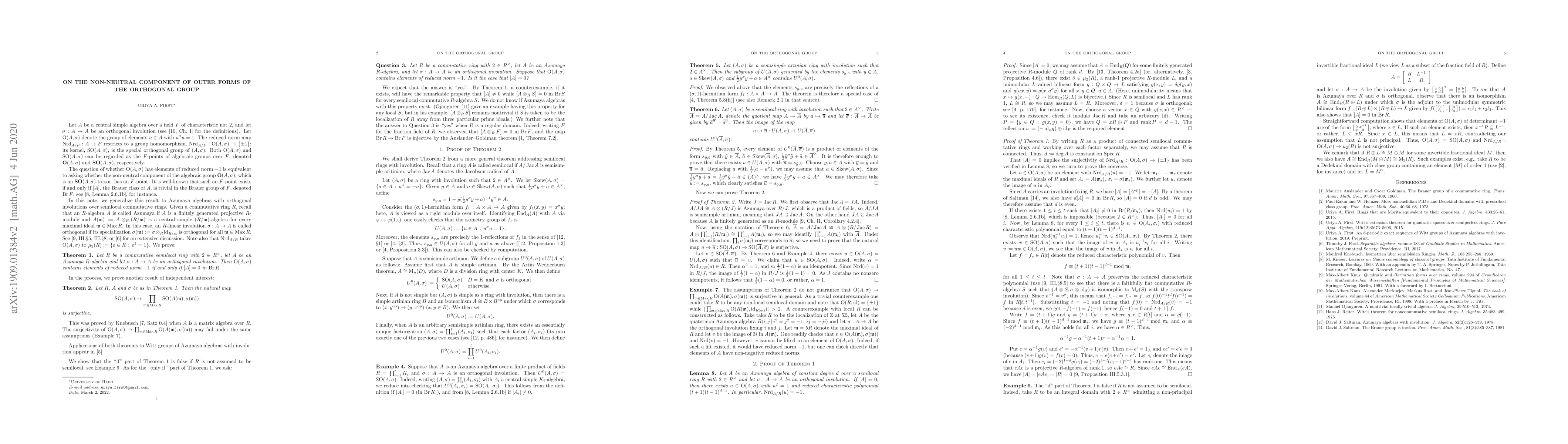 Thumbnail for On the non-neutral component of outer forms of the orthogonal group