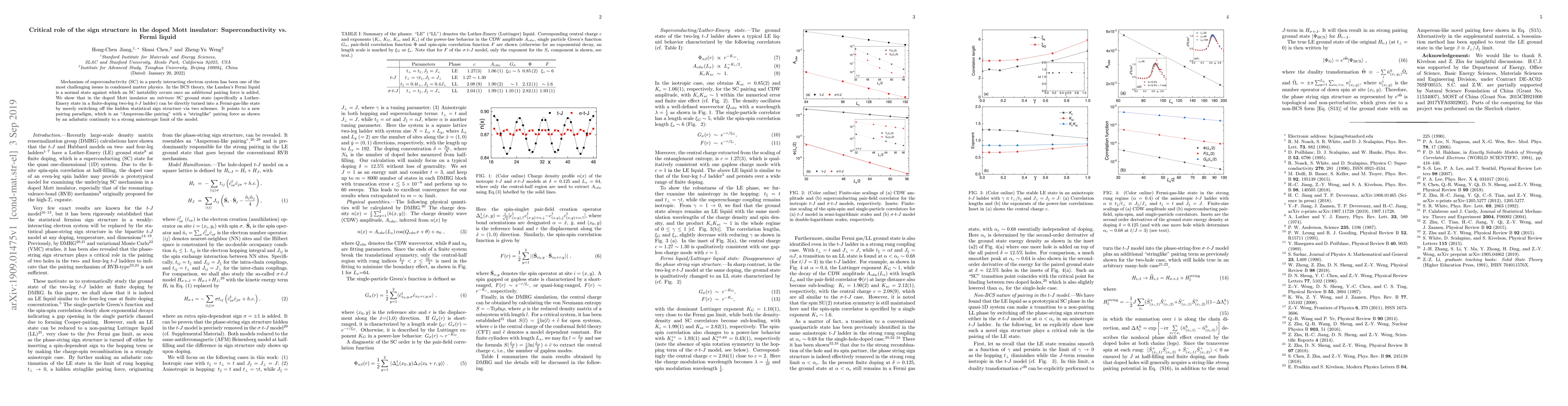 Thumbnail for Critical role of the sign structure in the doped Mott insulator:
  Superconductivity vs. Fermi liquid