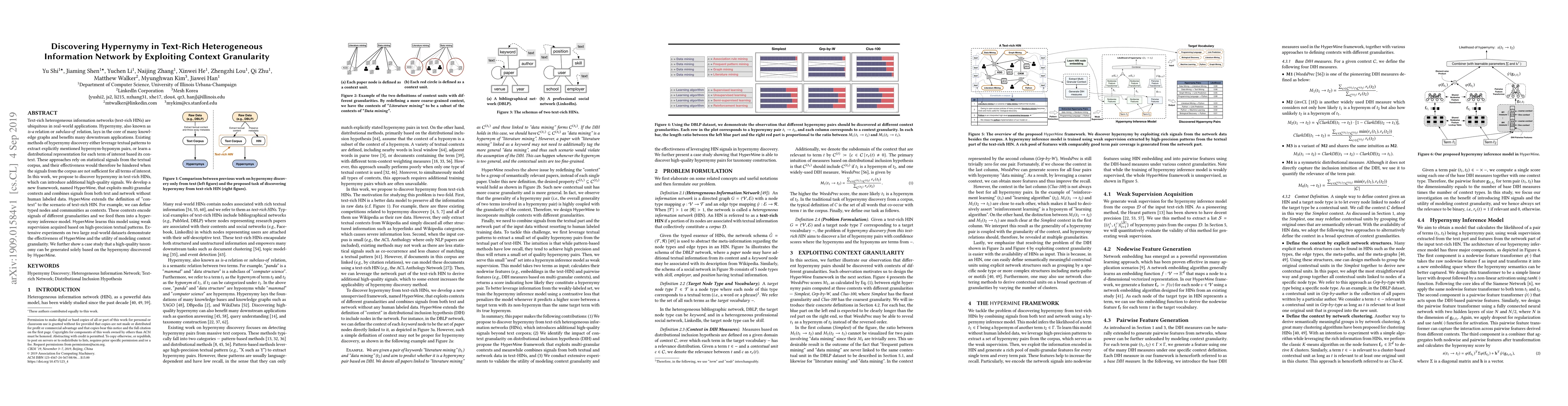 Thumbnail for Discovering Hypernymy in Text-Rich Heterogeneous Information Network by
  Exploiting Context Granularity