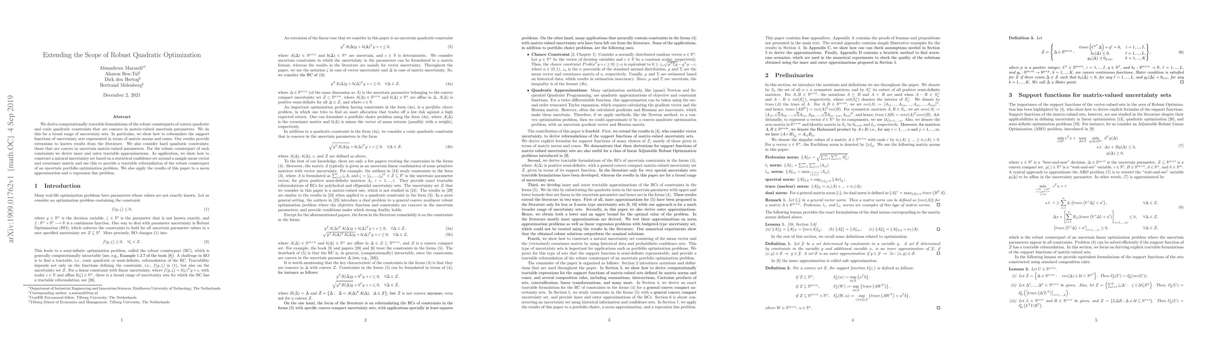 Thumbnail for Extending the Scope of Robust Quadratic Optimization