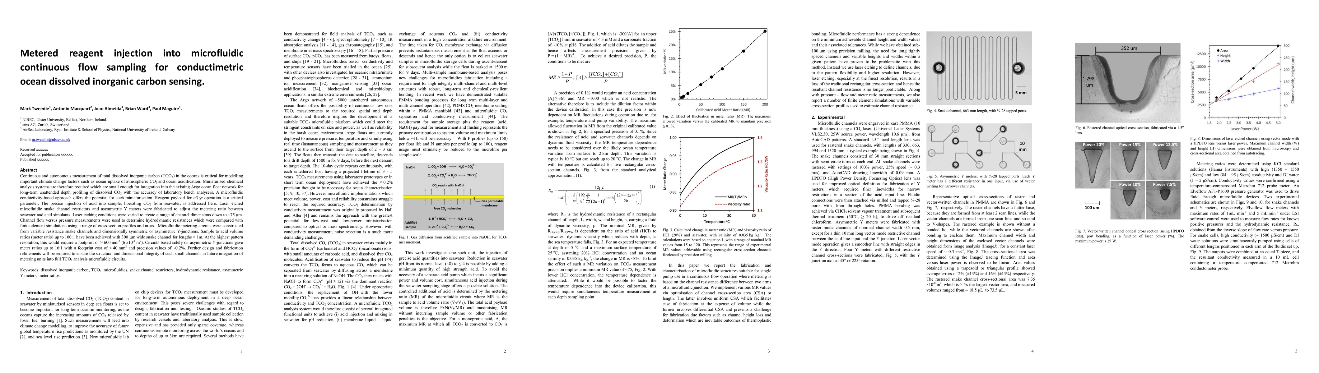Thumbnail for Metered reagent injection into microfluidic continuous flow sampling for
  conductimetric ocean dissolved inorganic carbon sensing