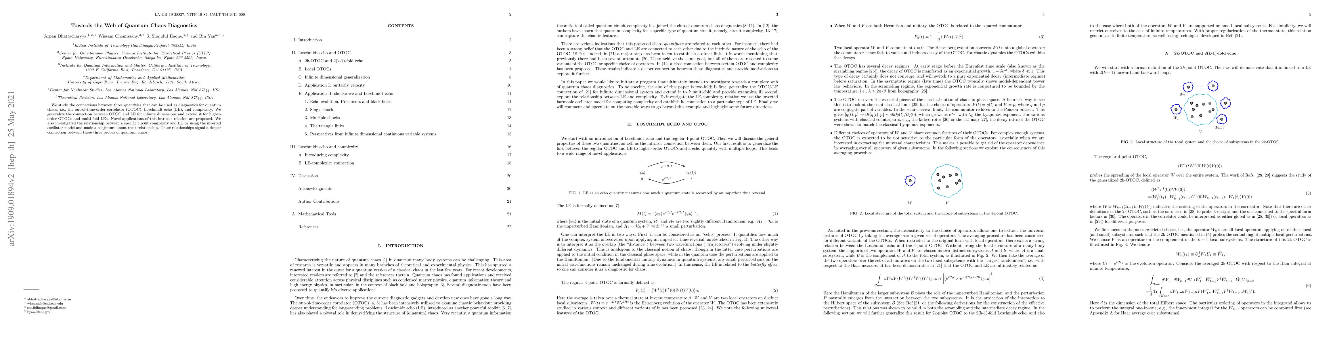 Thumbnail for Towards the Web of Quantum Chaos Diagnostics