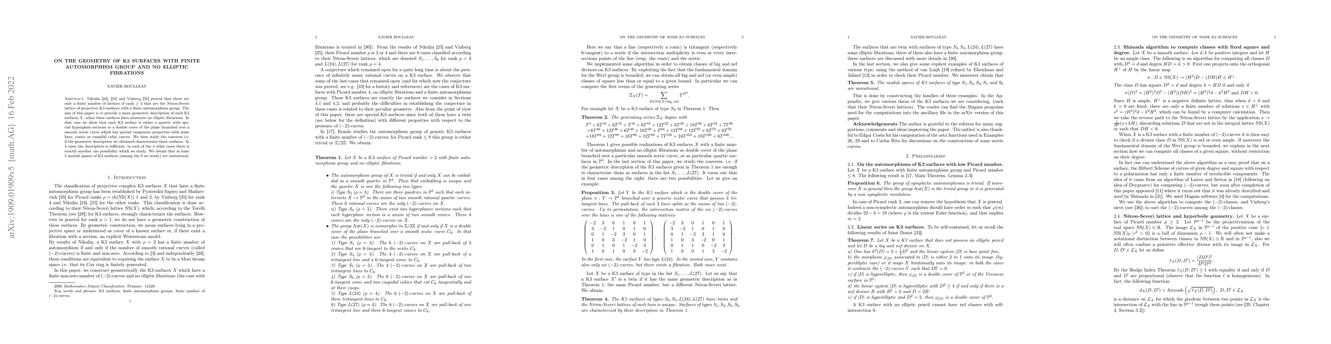 Thumbnail for On the geometry of K3 surfaces with finite automorphism group and no
  elliptic fibrations
