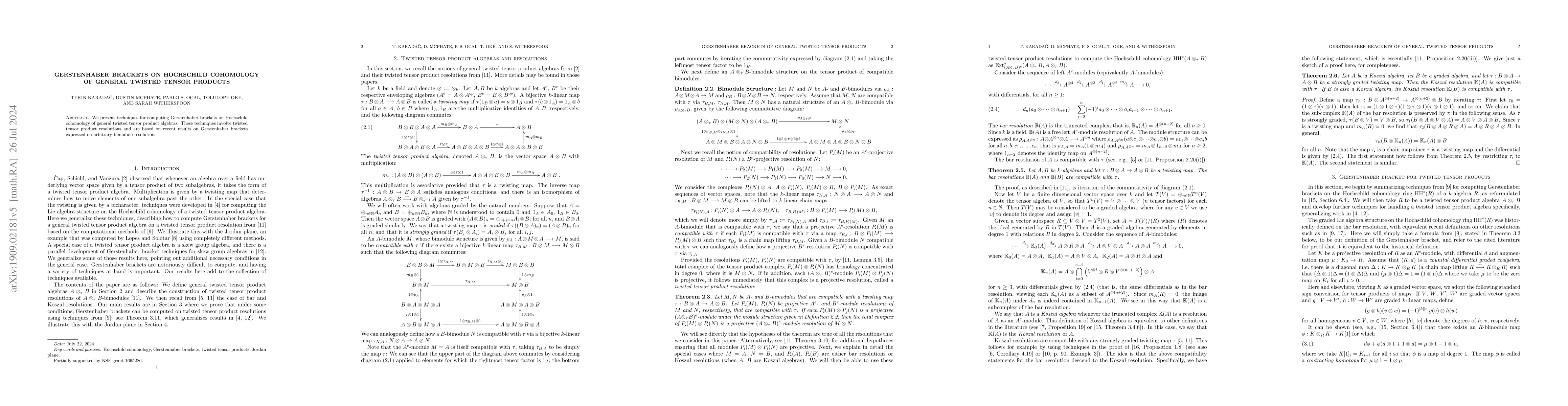 Thumbnail for Gerstenhaber brackets on Hochschild cohomology of general twisted tensor
  products