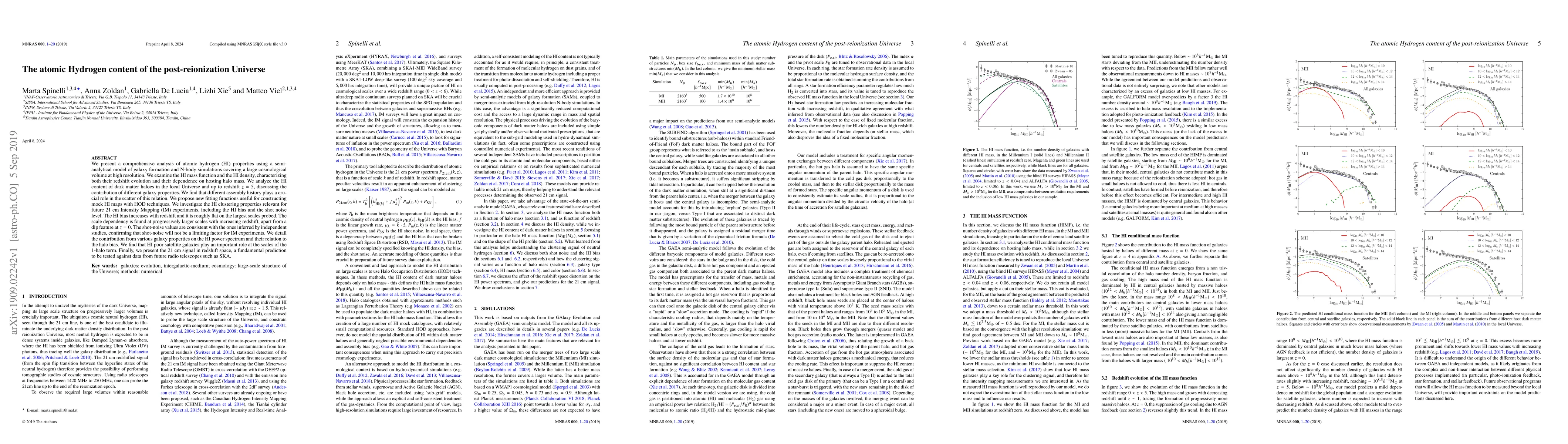 Thumbnail for The atomic Hydrogen content of the post-reionization Universe