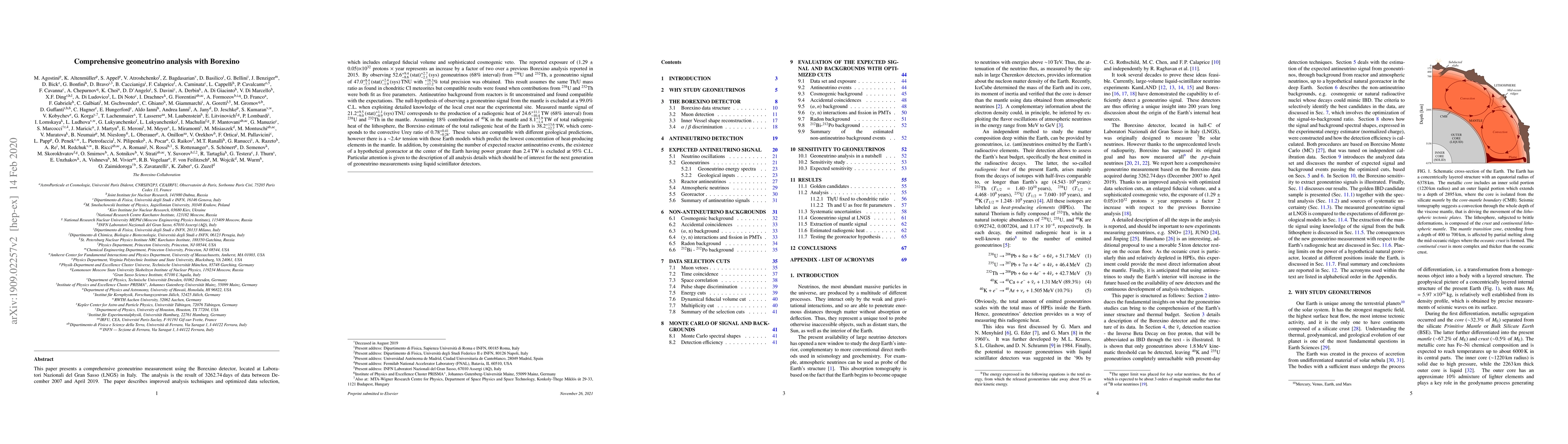 Thumbnail for Comprehensive geoneutrino analysis with Borexino