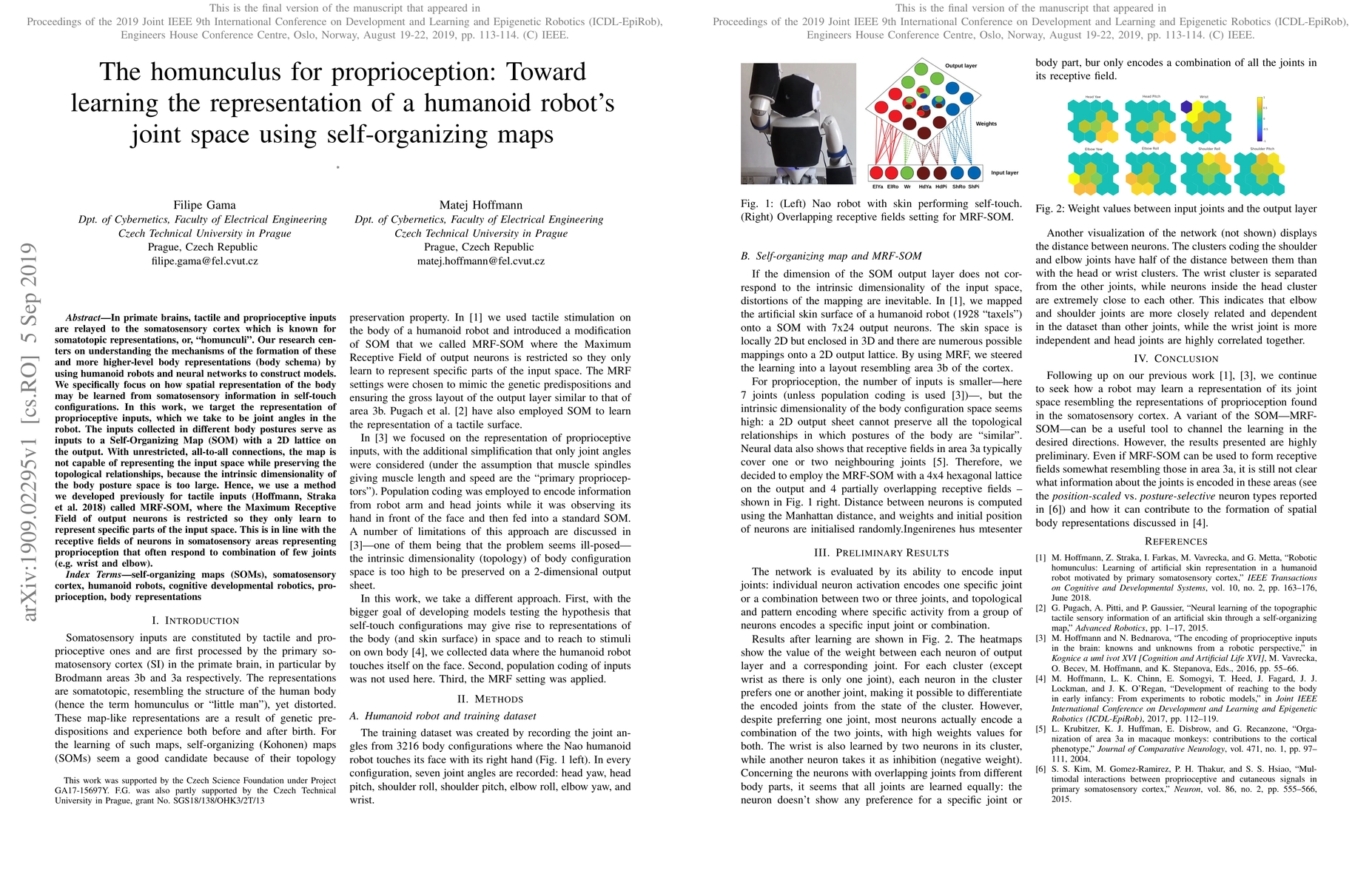 Thumbnail for The homunculus for proprioception: Toward learning the representation of
  a humanoid robot's joint space using self-organizing maps