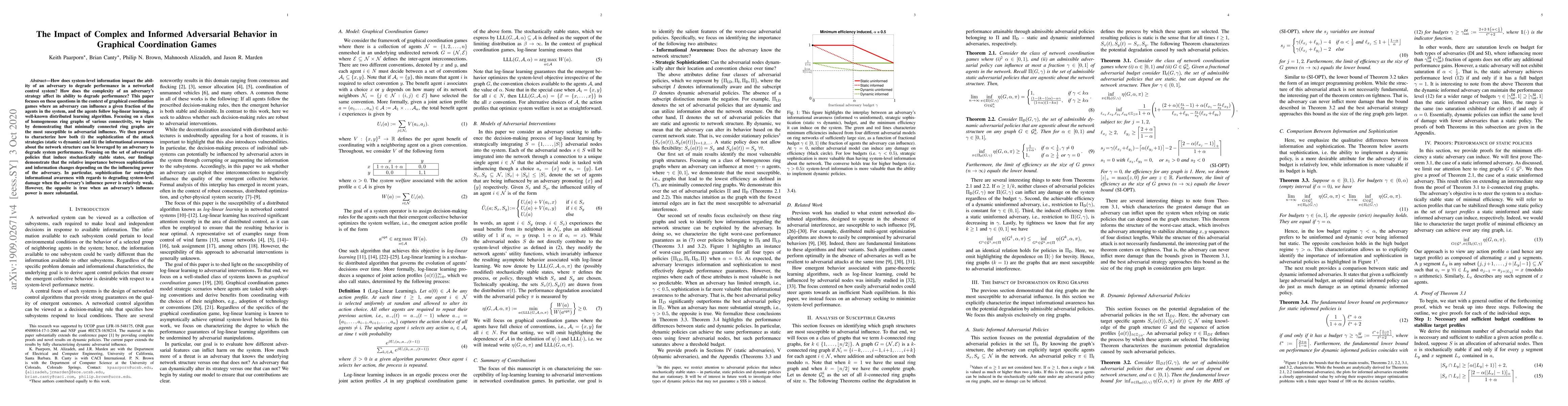 Thumbnail for The Impact of Complex and Informed Adversarial Behavior in Graphical
  Coordination Games