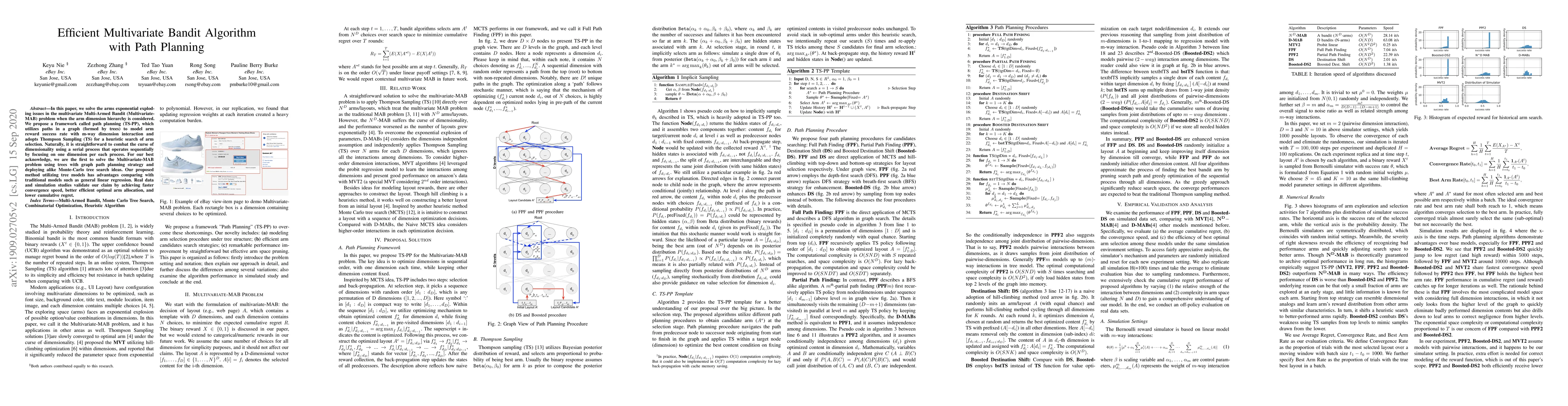 Thumbnail for Efficient Multivariate Bandit Algorithm with Path Planning