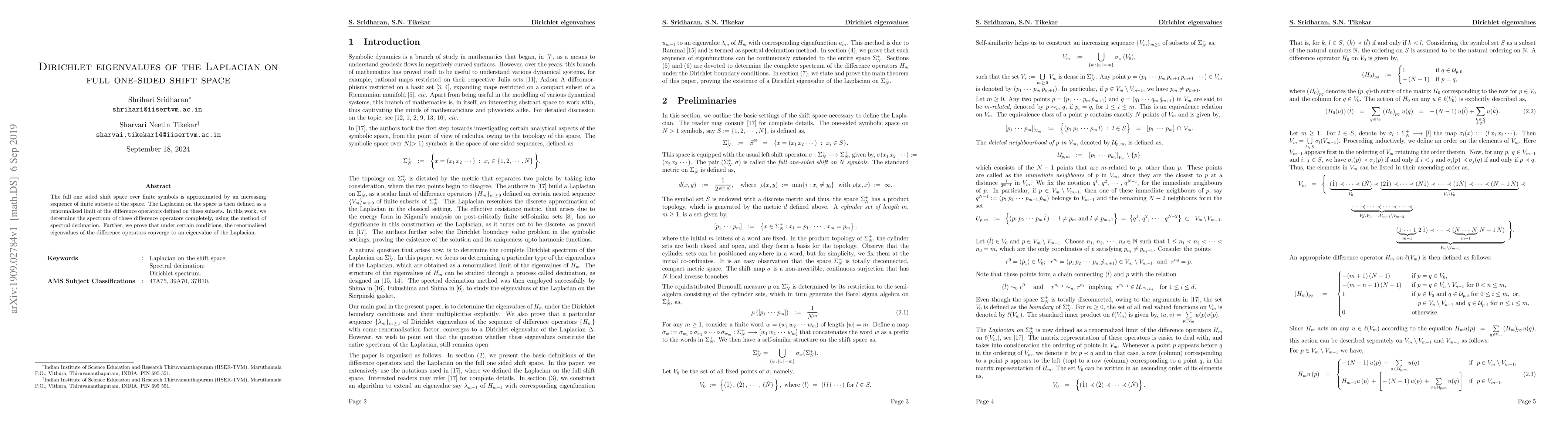 Thumbnail for Dirichlet eigenvalues of the Laplacian on full one-sided shift space