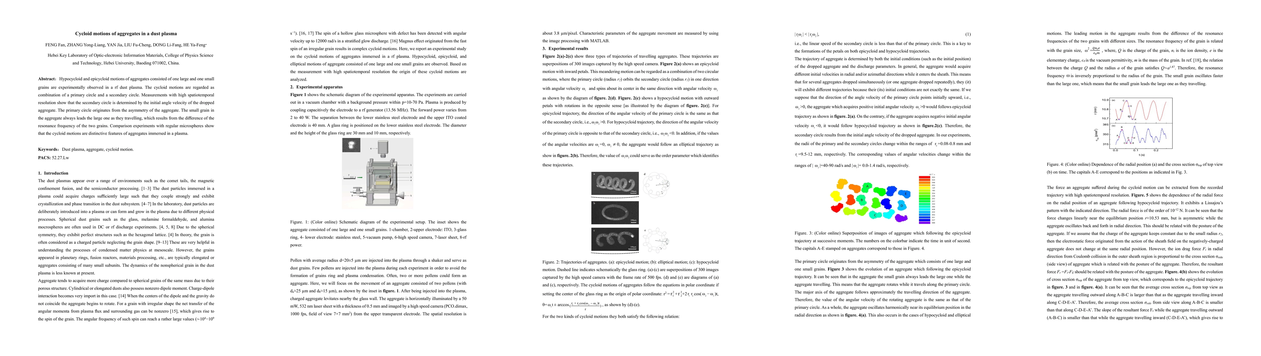 Thumbnail for Cycloid motions of aggregates in a dust plasma